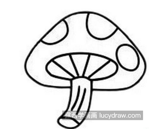 简单又漂亮蘑菇简笔画怎么画 彩色可爱蘑菇简笔画卡通画教学