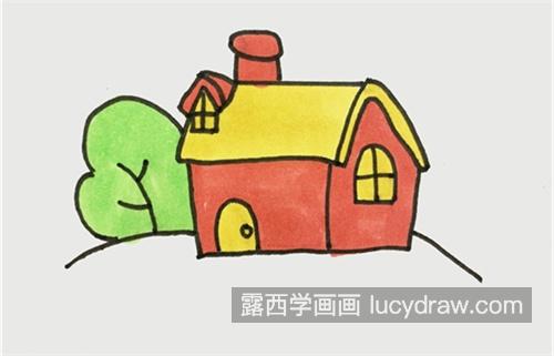可爱卡通房子简笔画图片教学 带颜色可爱房子简笔画怎么画