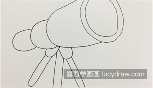 又简单又漂亮望远镜的简笔画教学 好看又简单望远镜的简笔画怎么画 