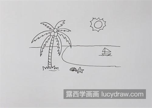 好看又漂亮沙滩简笔画怎么画 简单又好看沙滩简笔画图片教程