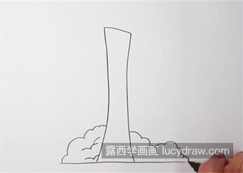 漂亮又简单广州塔的简笔画教学 彩色又漂亮广州塔的简笔画一步一步教程