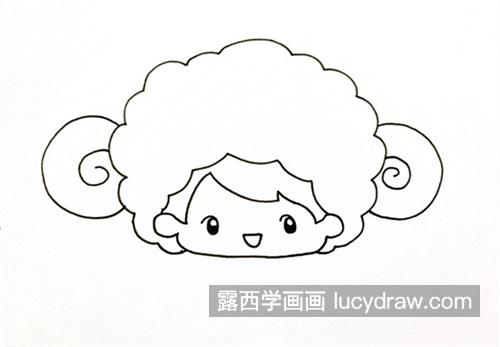 可爱q版白羊座简笔画一步一步教学 少女可爱羊座简笔画画法