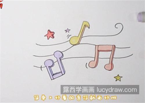 可爱简单音符简笔画一步一步教学 简单易学音符简笔画图片大全