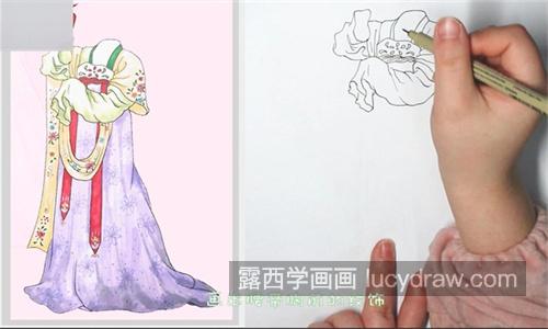 漂亮可爱裙子的简笔画画法 简单又漂亮裙子的简笔画一步一步教程