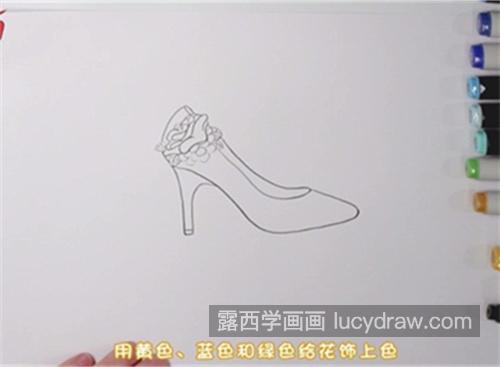 漂亮水晶鞋简笔画图片大全 简单的水晶鞋简笔画画法
