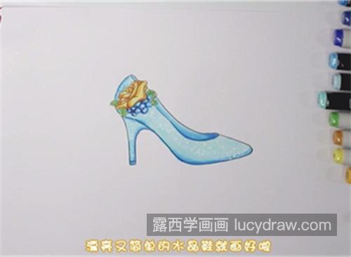 漂亮水晶鞋简笔画图片大全 简单的水晶鞋简笔画画法