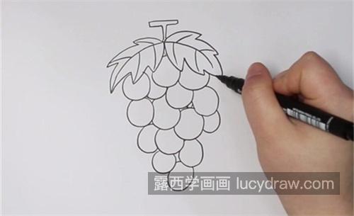 又好看又漂亮葡萄的简笔画画法 简单又好看葡萄简笔画怎么画