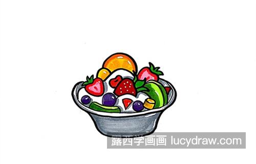 简单又好看水果沙拉的简笔画图片大全 又好看又漂亮水果沙拉的简笔画画法