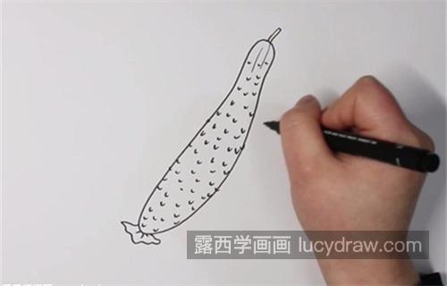 最简单的黄瓜的简笔画怎么画 彩色简单黄瓜的简笔画画法