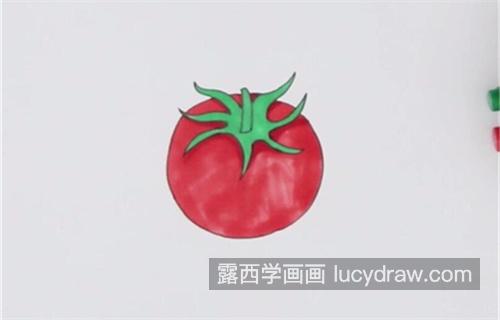 好看又漂亮西红柿的简笔画步骤 彩色好看西红柿的简笔画怎么画