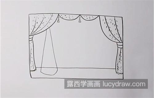 又简单又漂亮舞台简笔画教学 好看彩色舞台的简笔画怎么画