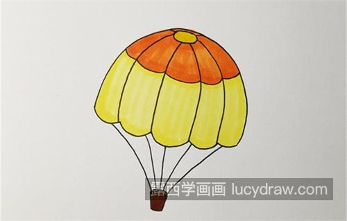 又丰富又漂亮降落伞的简笔画带步骤画法 好看漂亮降落伞的简笔画教学