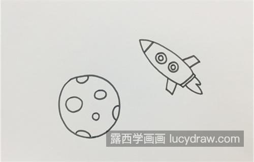 带颜色宇宙的简笔画怎么画 好看彩色宇宙的简笔画画法