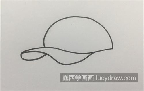 好看彩色鸭舌帽子简笔画一步一步画法 简单鸭舌帽子简笔画怎么画