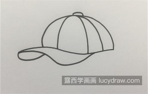 好看彩色鸭舌帽子简笔画一步一步画法 简单鸭舌帽子简笔画怎么画