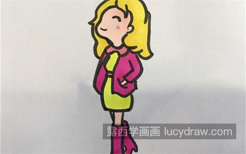 漂亮可爱女人的简笔画教学 简单又可爱女人的简笔画怎么画