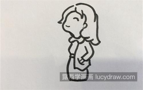 漂亮可爱女人的简笔画教学 简单又可爱女人的简笔画怎么画