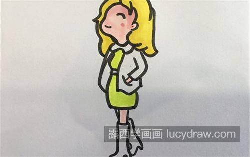 漂亮可爱女人的简笔画教学 简单又可爱女人的简笔画怎么画