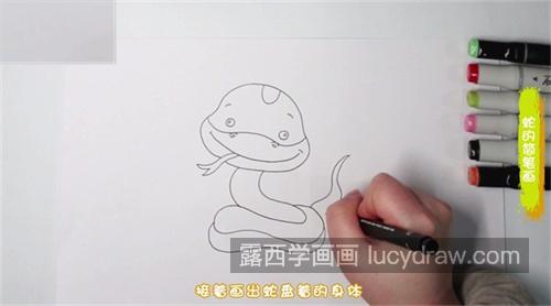 漂亮又可爱蛇简笔画画法教程 简单好看蛇简笔画怎么画