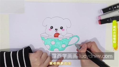 又简单又漂亮茶杯犬简笔画怎么画 好看简单茶杯犬简笔画教学