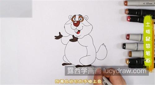 又漂亮又可爱土拨鼠简笔画怎么画 好看漂亮土拨鼠简笔画画法