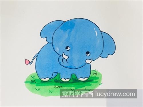 最简单最漂亮大象简笔画怎么画 彩色大象的简笔画图片大全