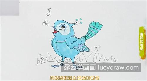 可爱漂亮喜鹊简笔画画法 简单又彩色喜鹊简笔画图片大全