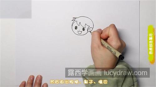 彩色版放鞭炮小孩儿简笔画教学 简单放鞭炮小孩儿简笔画怎么画