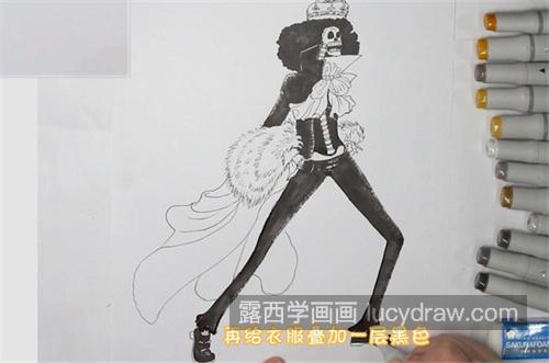 简单好看布鲁克简笔画怎么画 彩色帅气布鲁克简笔画画法