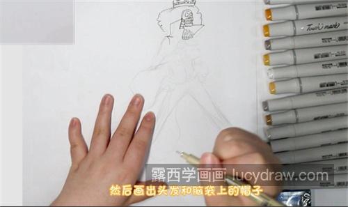 简单好看布鲁克简笔画怎么画 彩色帅气布鲁克简笔画画法