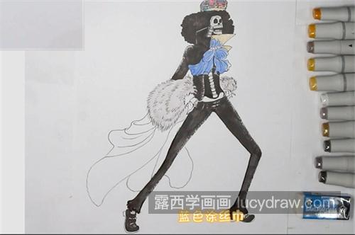 简单好看布鲁克简笔画怎么画 彩色帅气布鲁克简笔画画法