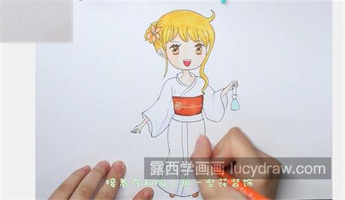 好看又漂亮娜美的简笔画怎么画 q版彩色娜美的简笔画教学