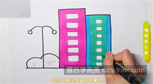 可爱卡通楼房简笔画图片大全大图 高清楼房简笔画图教程