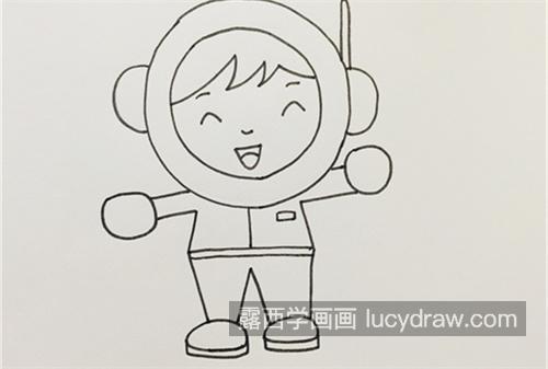 简单又好看宇航员简笔画带步骤画法 又好看又漂亮宇航员简笔画教程