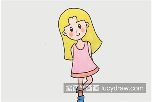 可爱学生少女的简笔画图片大全 简单漂亮少女的简笔画教学