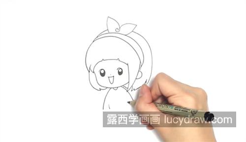 漂亮可爱卡通小女孩的简笔画教学 简单又可爱卡通小女孩简笔画画法