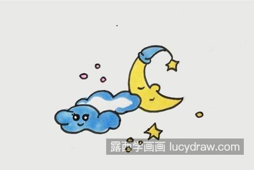 漂亮又简单夜空的简笔画图片大全 简单可爱夜空简笔画教程