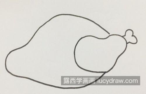 又好看又漂亮烤鸡简笔画怎么画 简单彩色烤鸡简笔画画法