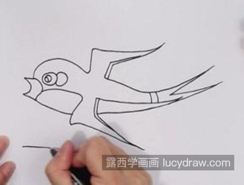 有颜色燕子的简笔画画法教学 简单又漂亮燕子的简笔画教程