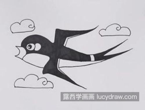 有颜色燕子的简笔画画法教学 简单又漂亮燕子的简笔画教程