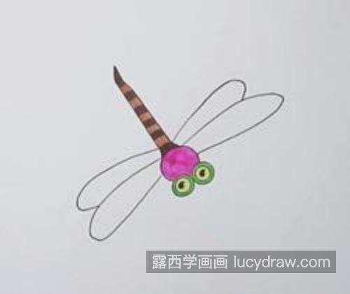 彩色又简单蜻蜓简笔画怎么画 漂亮彩色蜻蜓简笔带步骤教程
