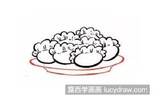 卡通版简单饺子的简笔画怎么画 可爱饺子的简笔画图片大全