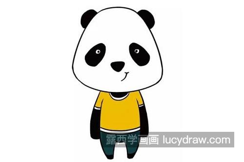 简单又漂亮大熊猫的简笔画教学 可爱手绘大熊猫的简笔画图片大全 