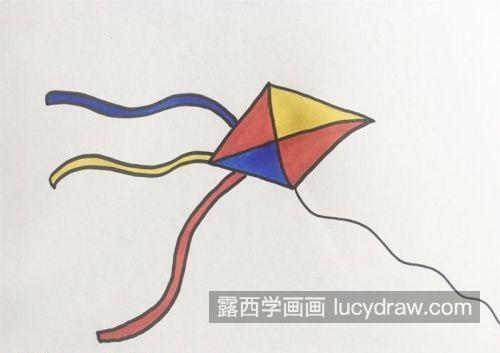 又简单又漂亮风筝的简笔画怎么画 带颜色风筝的简笔画教学