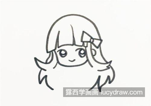 漂亮可爱小女孩的简笔画教程 简单卡通小女孩的简笔画带步骤画法