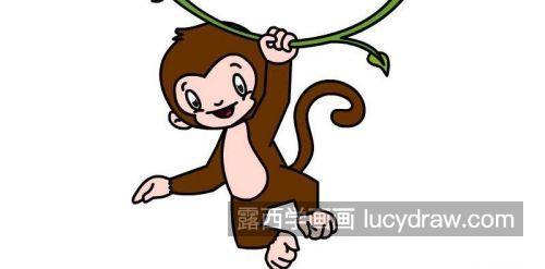 又可爱又漂亮小猴子的简笔画怎么画 简单可爱亮小猴子简笔画带步骤教程