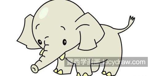 彩色又好看大象的简笔画怎么画 可爱版简单大象的简笔画教程