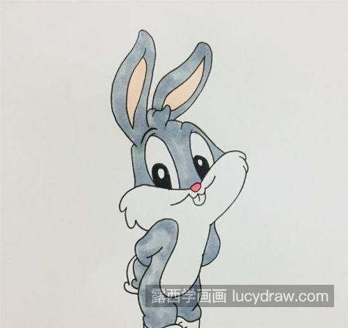 有颜色可爱小兔子的简笔画教程 简单又可爱小兔子的简笔画画法