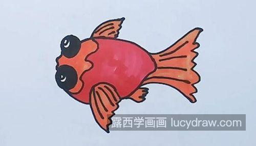 最简单金鱼的简笔画怎么画 可爱简单金鱼的简笔画带步骤教程