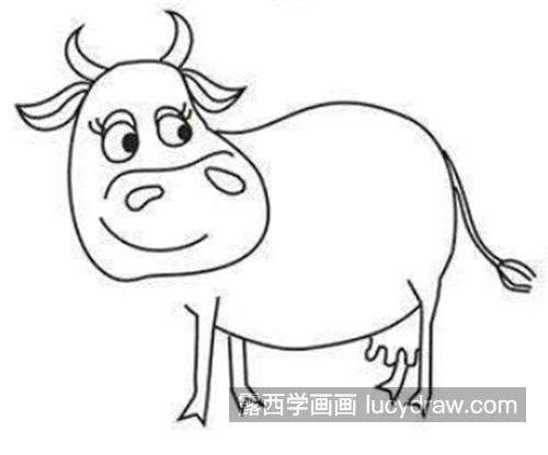 正在吃草的奶牛简笔画怎么画 可爱的奶牛简笔画绘制教程